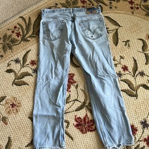 Men’s Levi blue 505 jeans Distressed soft denim 36W x 30L